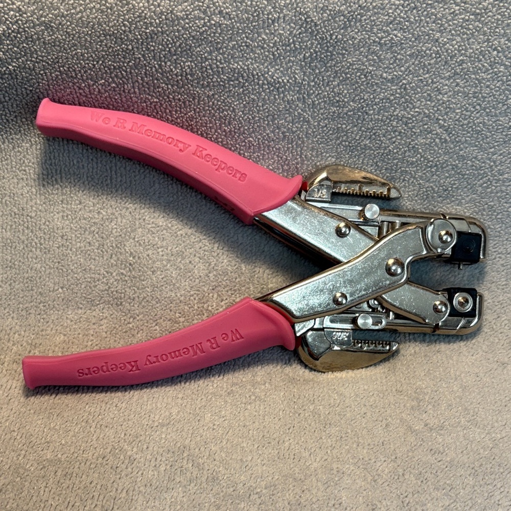 We R Memory Keepers Pink Craft hole Punch. 
3 sizes. Sets eyelets & snaps too!